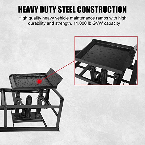 2 Pack Hydraulic Car Ramps 5T Low Profile Vehicle Lift Service Ramps X117
