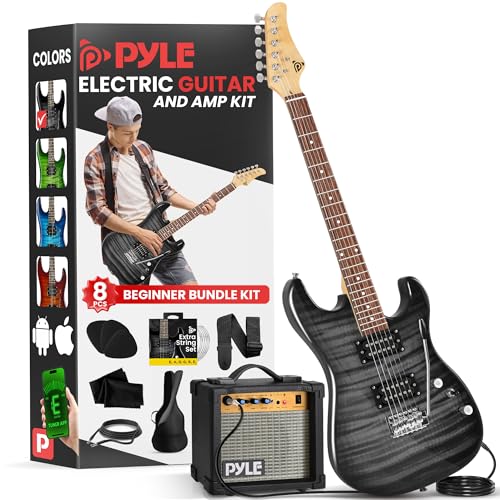 Pyle Electric Guitar Kit with Amp, 39" Blue M5028