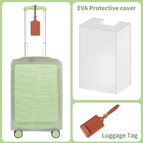Lightweight 3-Piece Hardshell Luggage Set with Spinner Wheels & TSA Lock, Light Avocado Green B502471