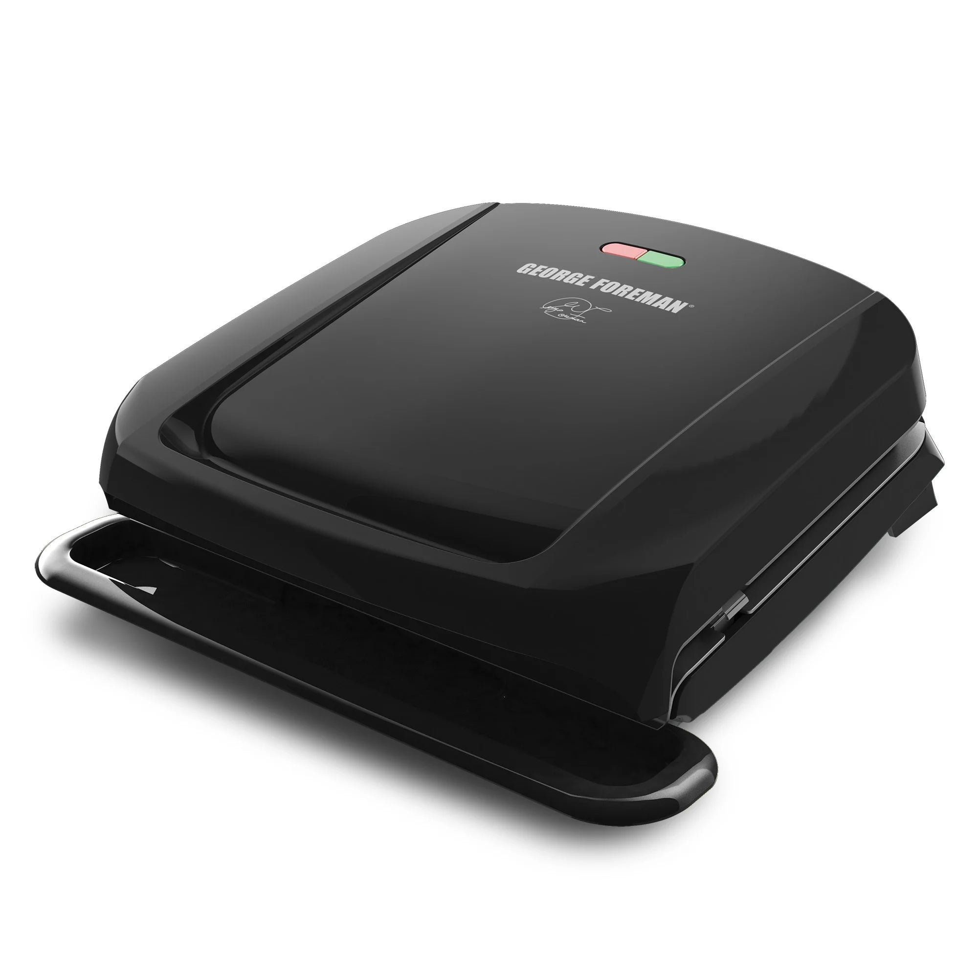 George Foreman 4-Serving Removable Plate Electric Grill and Panini Press, Black I517815