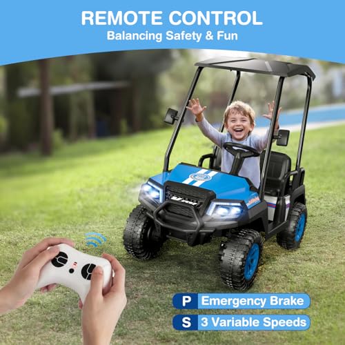 R9 24V Kids Golf Cart 4 Seats 4WD Electric Car with Remote Control L1939