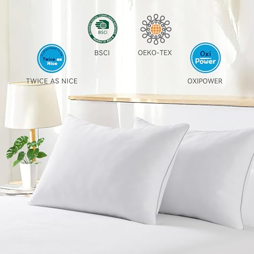 puredown® Goose Feathers and Down White Pillows King Size Set of 2 G471477