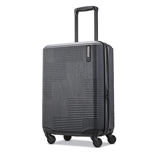 American Tourister Stratum XLT Expandable Hardside Luggage with Spinner Wheels, Jet Black, Carry-On 21-Inch E7418