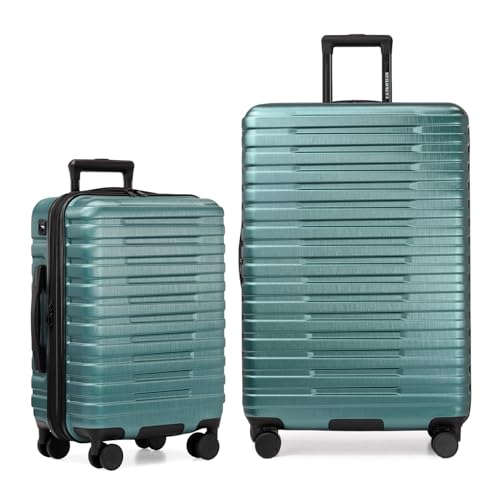 U.S. Traveler Boren Polycarbonate Hardside Carry-on Suitcase with 8 Spinner Wheels, Teal, 22-Inch S2578