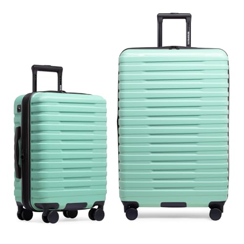 U.S. Traveler Boren Polycarbonate Hardside Carry-on Suitcase with 8 Spinner Wheels, Teal, 22-Inch S2578