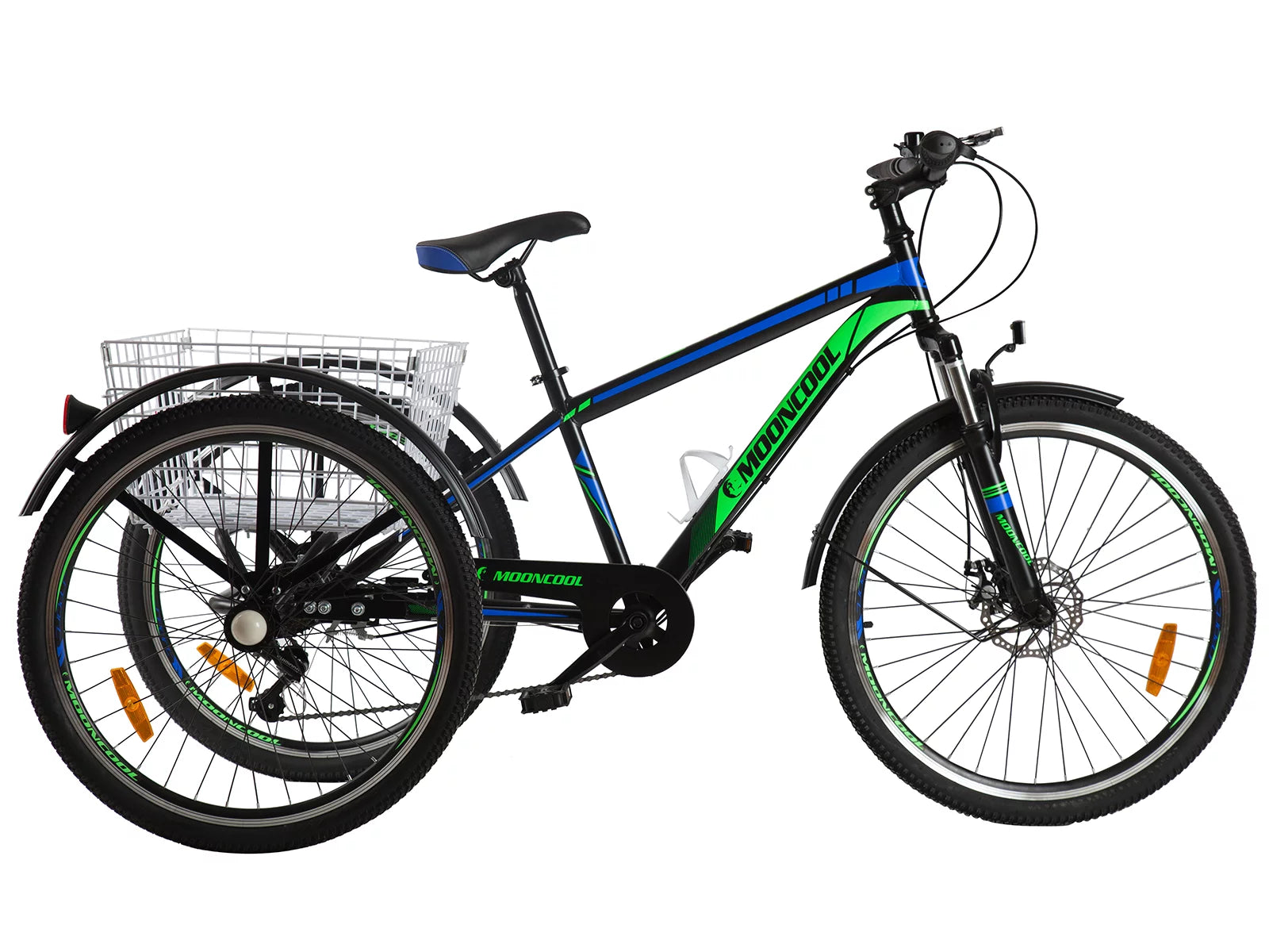 FICISOG Adult Tricycle 7-Speed 3-Wheel Cruiser Bike with Cargo Basket M232