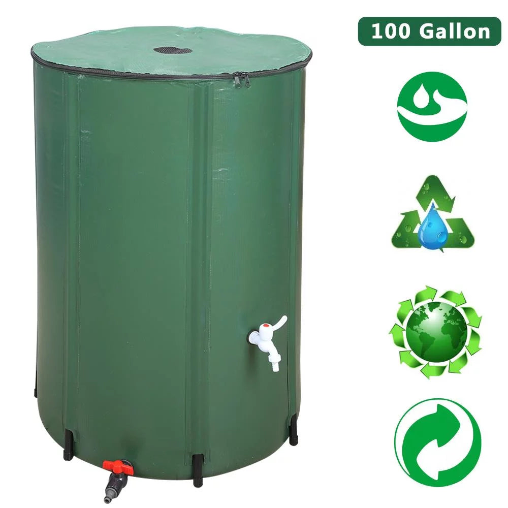 Zimtown 100 Gallon Portable Rain Barrel for Patio Water Storage N85560