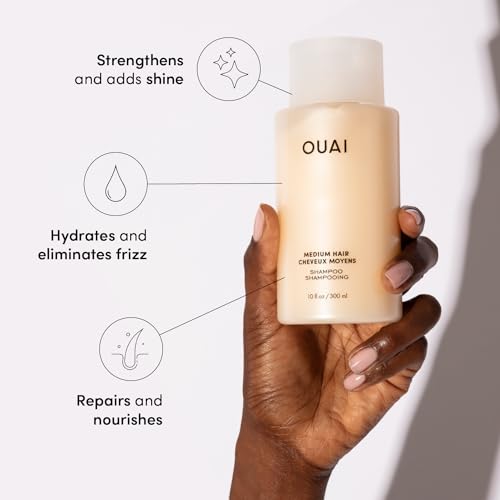OUAI Fine Shampoo and Conditioner Set - Sulfate Free for Fine Hair, 10 Fl Oz T257