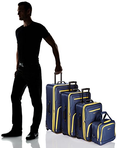 Rockland Journey Softside Upright Luggage Set, Expandable, 4-Piece K56322