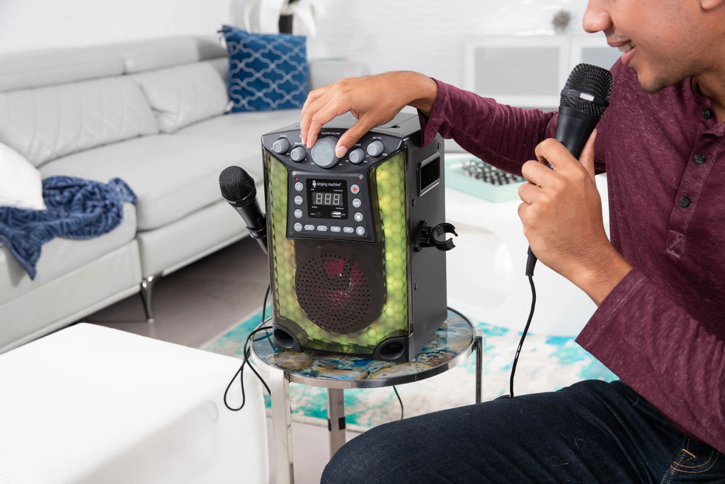 The Singing Machine SML633 Bluetooth Karaoke System with LED Lights, Black A216280