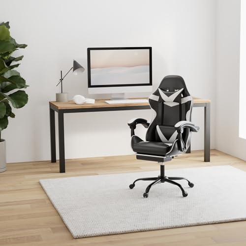 Gaming Chair with Footrest, Lumbar Support, Red/Black M9231