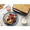 KRUPS Stainless Steel 4 Slice Belgian Waffle Maker with Removable Plates E3779