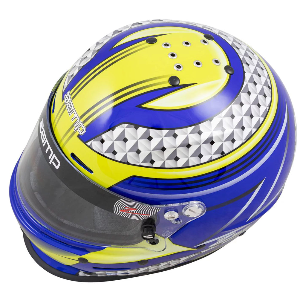Zamp RZ-62 Aramid Mix SA2020 Helmet, Blue/Green, X-Large S7267