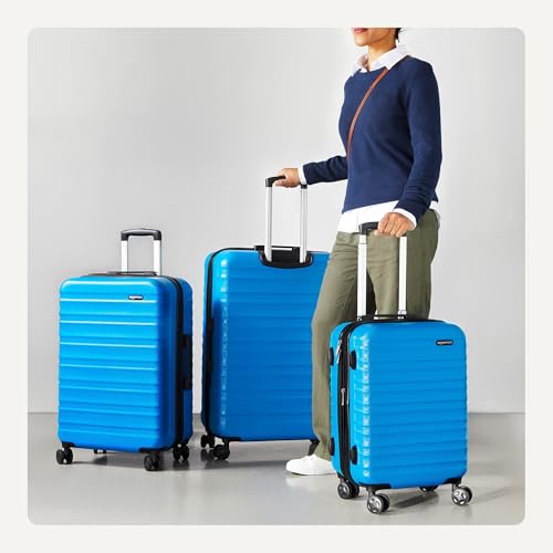 Amazon Basics 21" Hardside Carry-On Luggage with Wheels, Expandable, Black L489