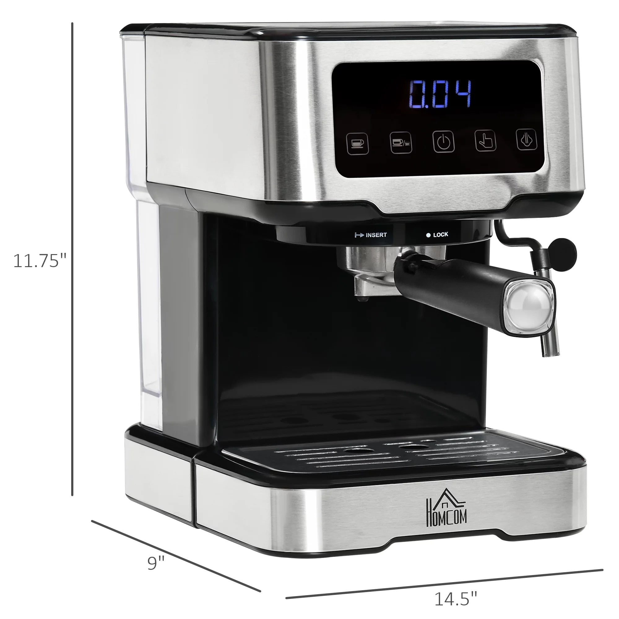 Espresso Coffee Maker Machine 15-Bar with Milk Frother A90121