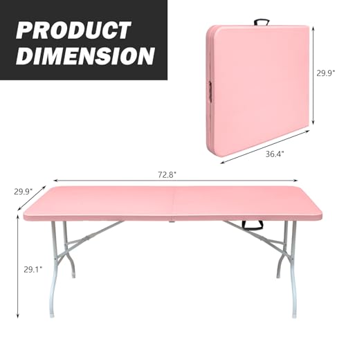 Portable Plastic Folding Table 4ft Heavy Duty Indoor Outdoor Y145657