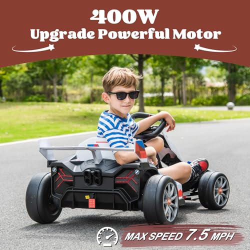 BMW Licensed 36V Electric Drift Go Kart for Kids, 7.5 MPH, Black W284