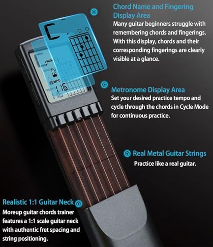 Pocket Guitar Chord Practice Tool with Rotatable Chords Chart C120367