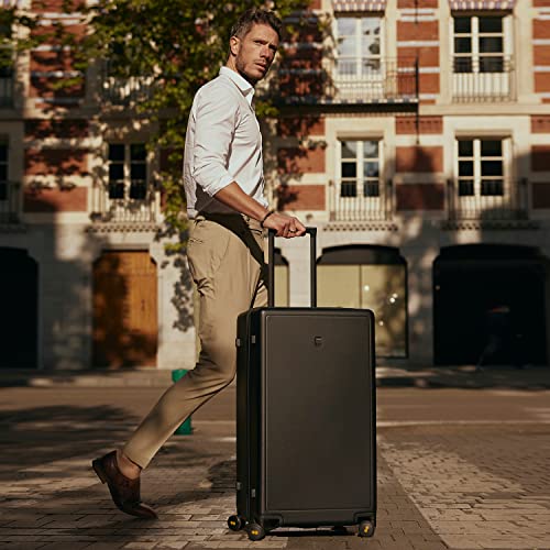 LEVEL8 Hard Shell Carry-On Luggage with TSA Lock, 20 Inch, Black V41961