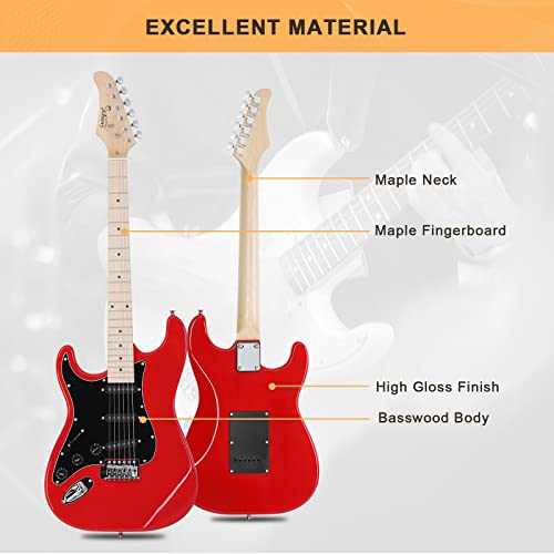 GLARRY Full Size Electric Guitar with 20W Amp and Accessories Pack (Blue) C3431