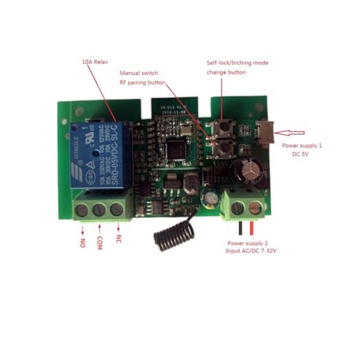 Zigbee 4CH DC7-32V USB Relay Smart Switch Module, Tuya APP Remote Control V113