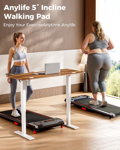 Anylife Walking Pad Treadmill, 2.5HP Portable Under Desk Treadmill with LED Display T5091
