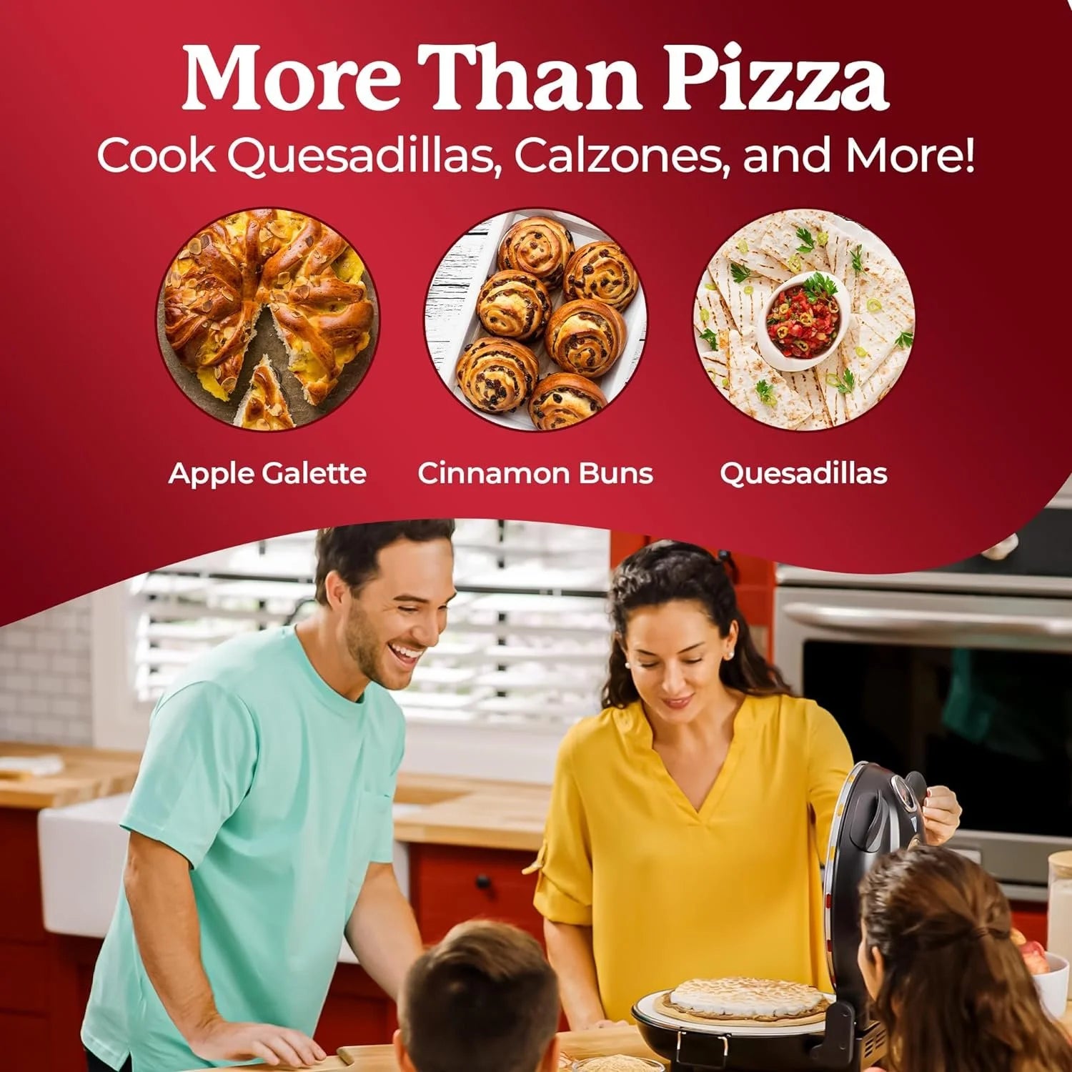 Piezano Pizza Oven by Granitestone Electric Indoor Portable 12 Inch Countertop N321671