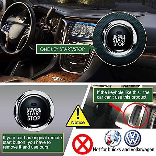 Universal Remote Starter Kit PKE Passive Keyless Entry Push Button Car Alarm System B38407