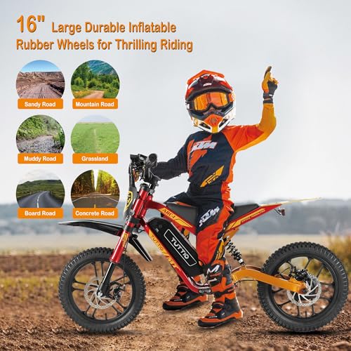 ARC-I 36V Electric Dirt Bike for Kids 5-8, 750W, 22MPH, 16" Tires W181791