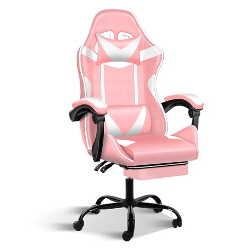 Gaming Chair with Footrest, Lumbar Support, Red/Black M9231