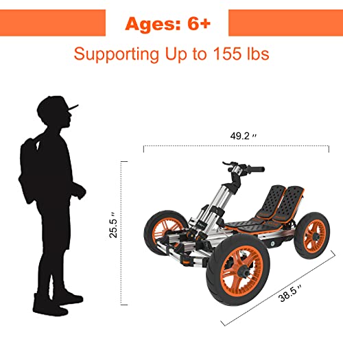 Electric Go Kart for Kids Ages 5-18, 800W Brushless Motor, Battery Powered Ride-On D921