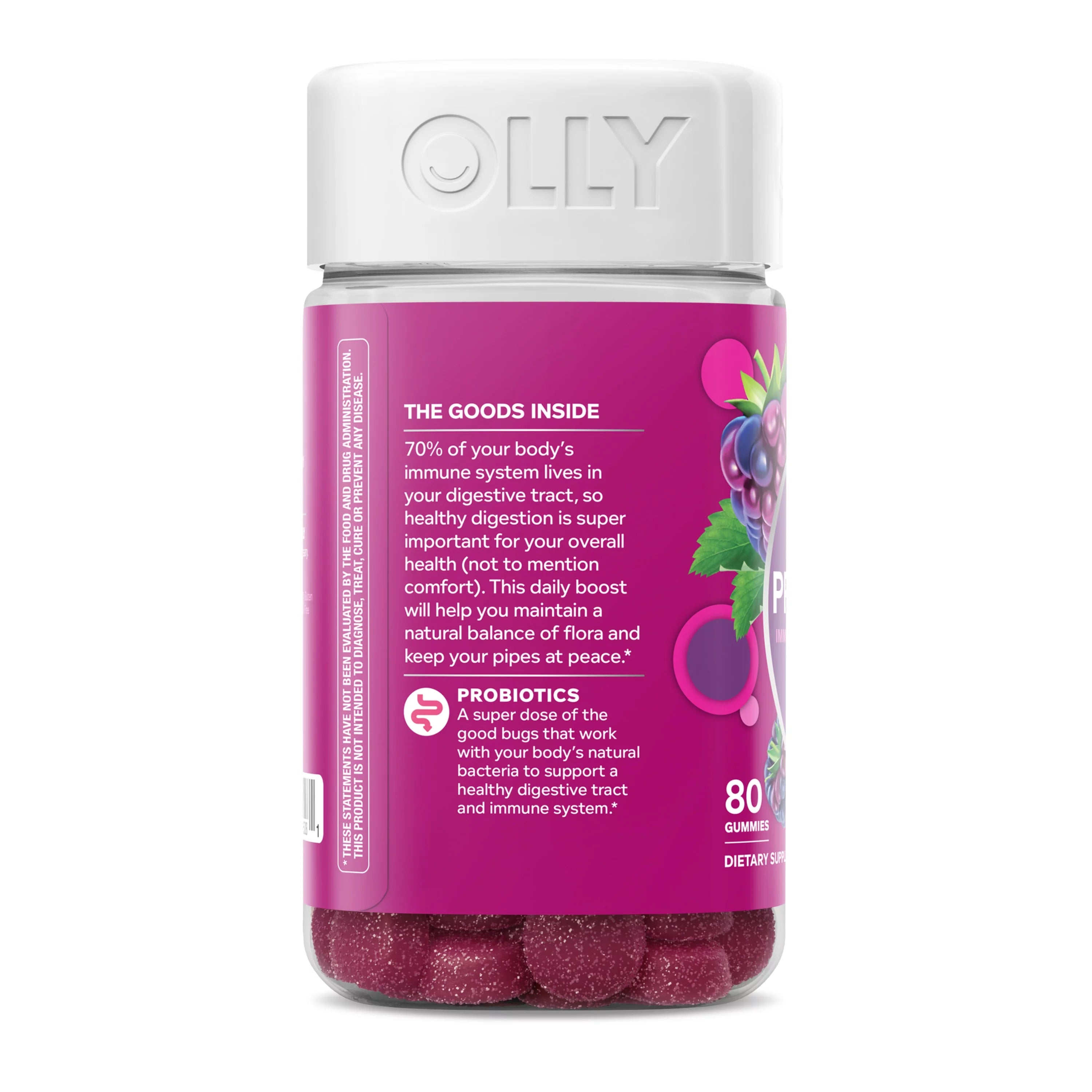 OLLY Probiotic Gummy, Berry, 80 Ct Z506