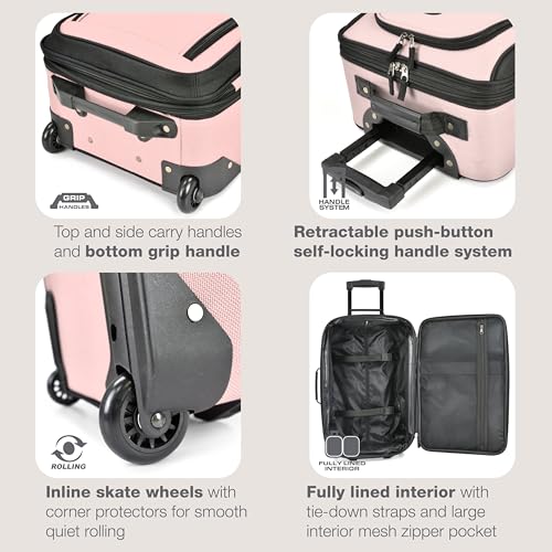 U.S. Traveler Rio Expandable Carry-on Luggage, Orange R95197