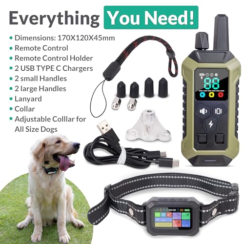 Wireless GPS Dog Fence System Collar with Remote and App Control, 4 Training Modes P961905
