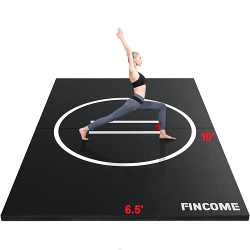 10' x 10' Wrestling Mat for Home Black Jiu Jitsu Wrestling Mats Durable Judo Mats for BJJ MMA Training Roll-Up Design Wrestling Mat for Grappling Martial Art Boxing Judo