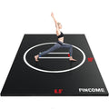 10' x 10' Wrestling Mat for Home Black Jiu Jitsu Wrestling Mats Durable Judo Mats for BJJ MMA Training Roll-Up Design Wrestling Mat for Grappling Martial Art Boxing Judo