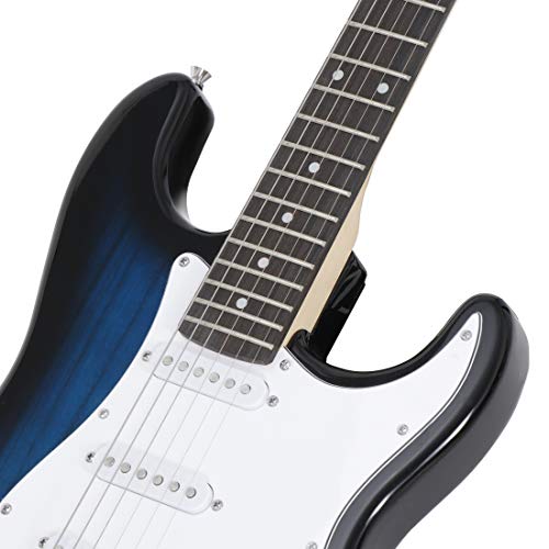 ZENY 39" Full Size Electric Guitar with Amp, Case and Accessories Pack, Blue V510838