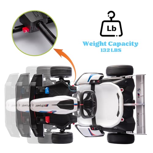 Licensed BMW 36V Electric Drift Go Kart for Kids, 7.5 MPH, White M530400