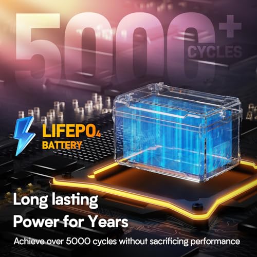 12V 7Ah LiFePO4 Deep Cycle Battery with Built-in BMS, IP67 Waterproof R689