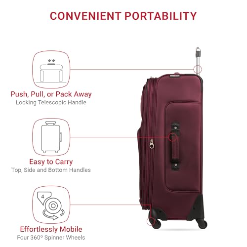 SwissGear Sion Softside Expandable Roller Luggage 3 Piece Set N784870