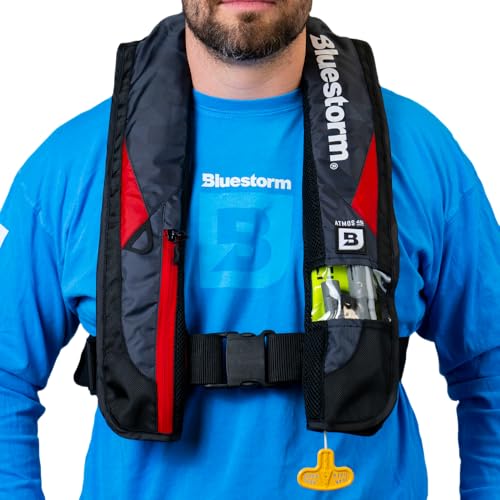 BLUESTORM Atmos 40 Inflatable PFD Life Jacket for Adults, USCG Approved T664265