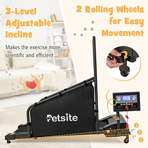 PETSITE Dog Treadmill for Small & Medium Dogs with LCD Display, 220 LBS N612