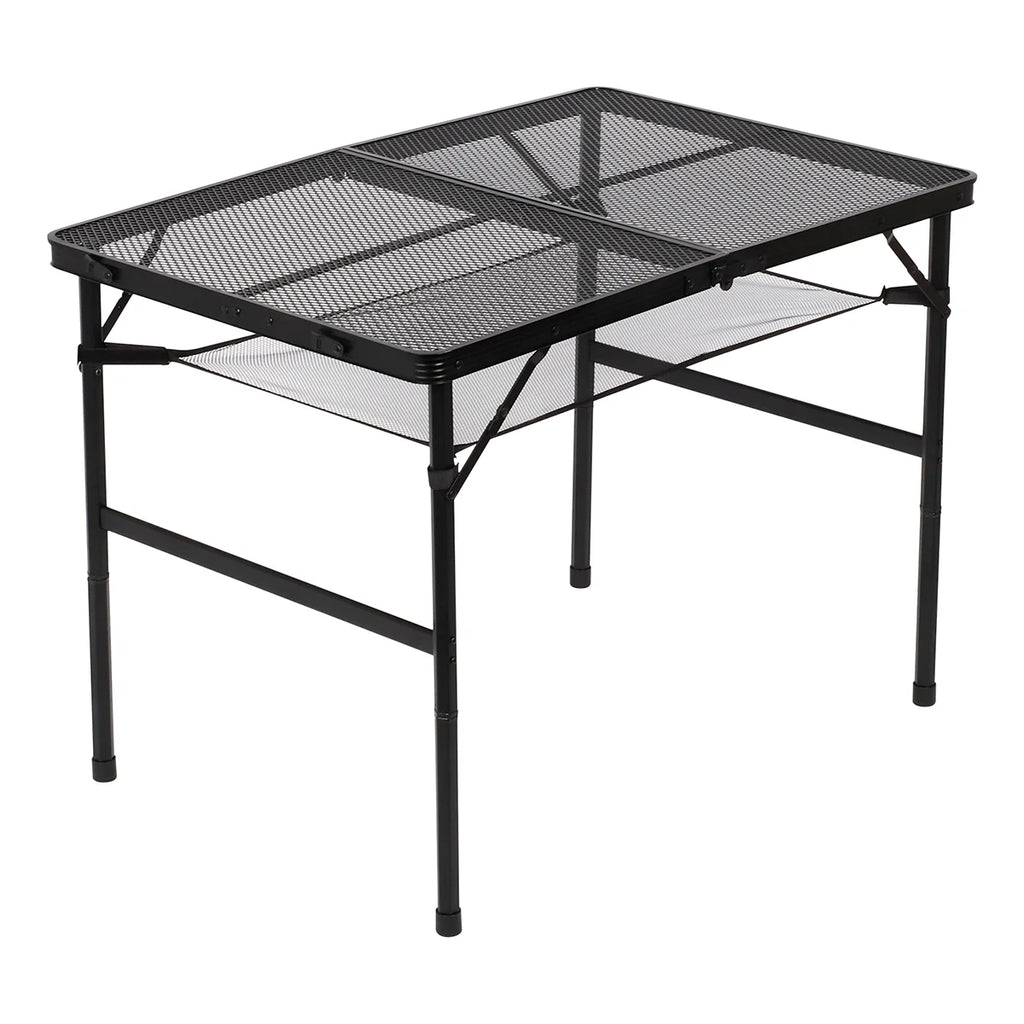 tonchean Folding Grill Table, Adjustable Height Camping Table, Portable Aluminum P880581