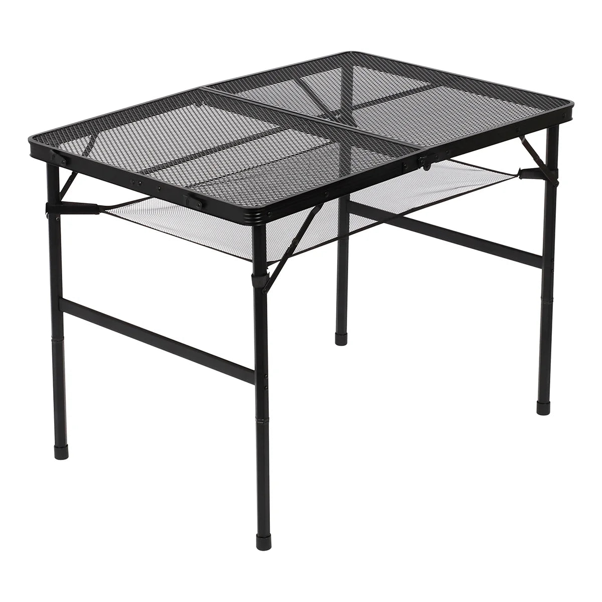 tonchean Folding Grill Table, Adjustable Height Camping Table, Portable Aluminum P880581