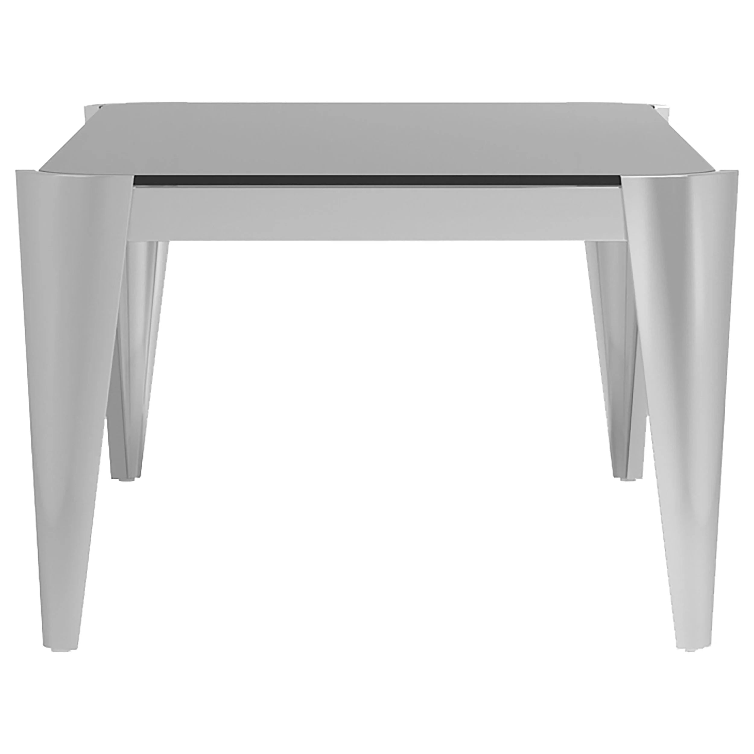 Silver Rectangle Glass Coffee Table B5318