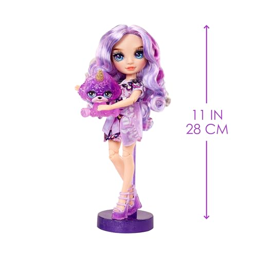 Rainbow High Violet 11" Posable Fashion Doll with Slime Kit & Pet T5543