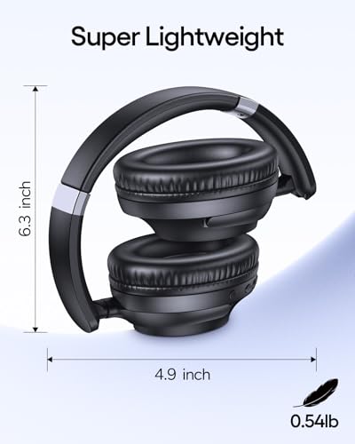 TAGRY Active Noise Cancelling Wireless Over Ear Headphones Black A977974