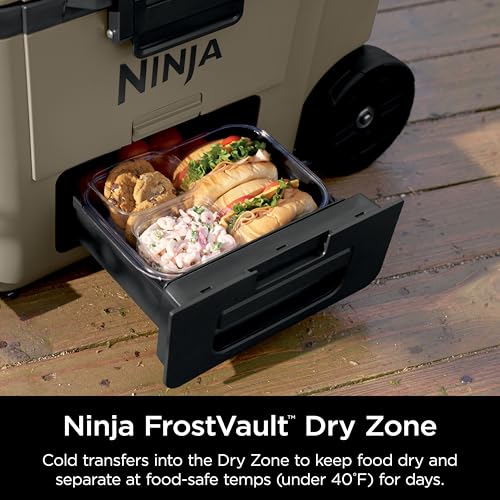 Ninja FrostVault 45QT Cooler with Wheels, Lakeshore Blue M1144