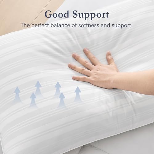puredown® Goose Feathers and Down White Pillows King Size Set of 2 G471477