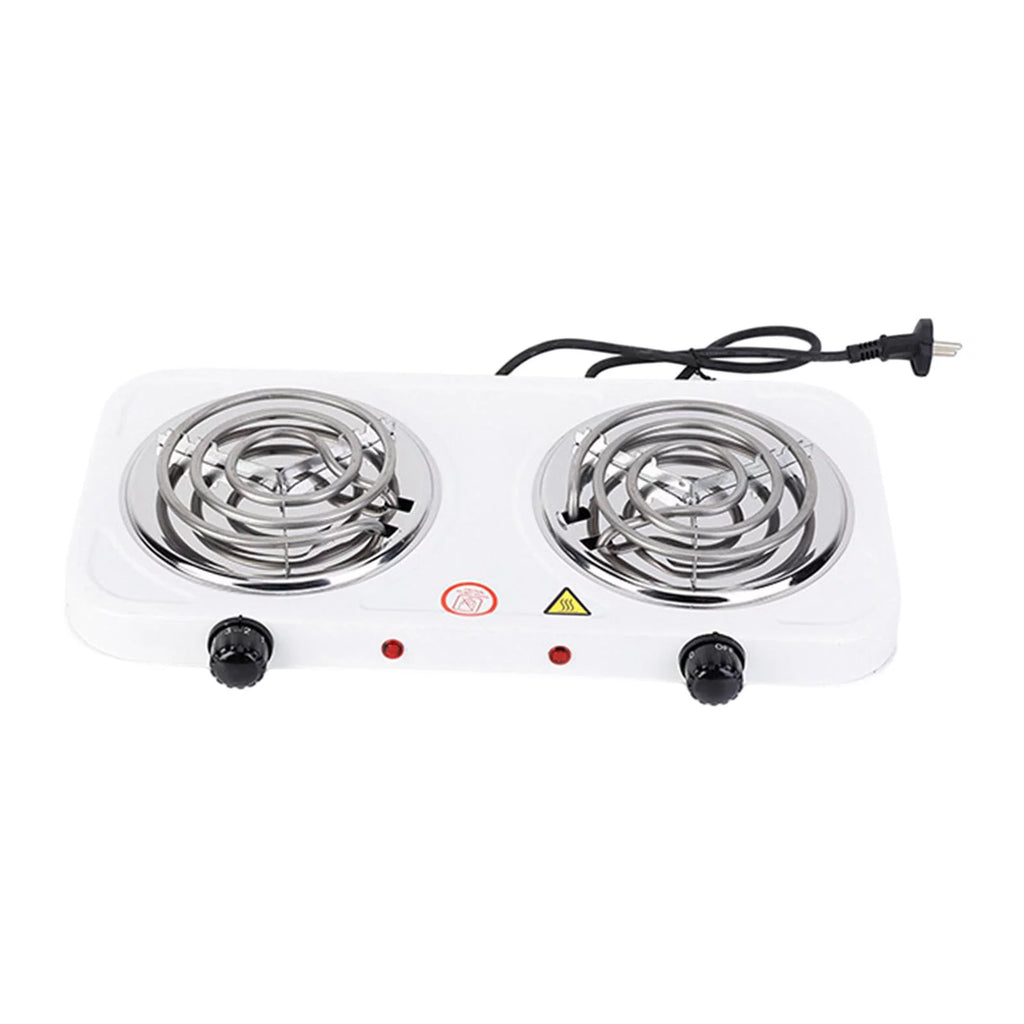 Double Burner Cooktop Compact Electric with Power Indicator Lights P551